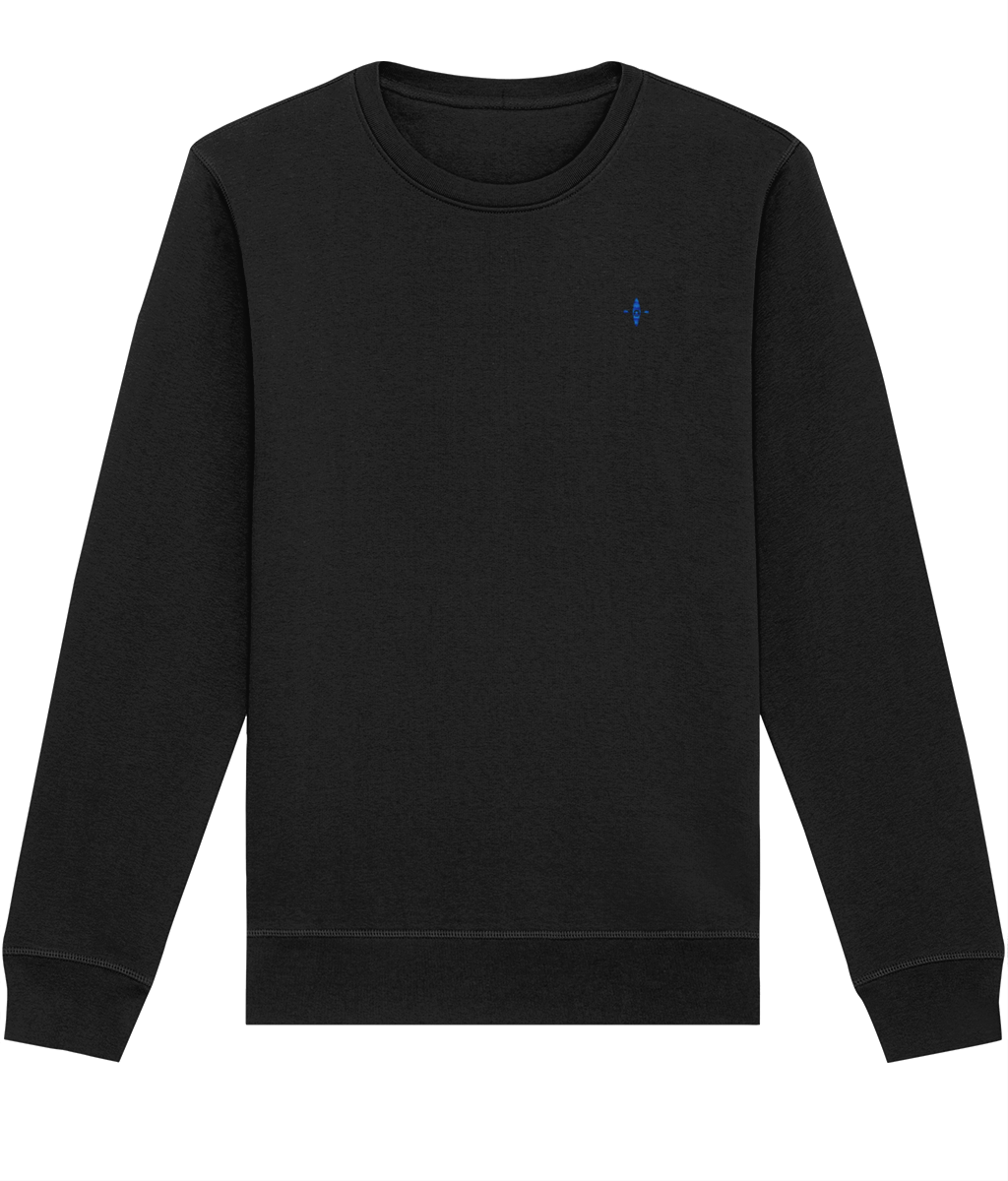 Sunseasand Embroidered Blue Logo Plain Sweatshirt