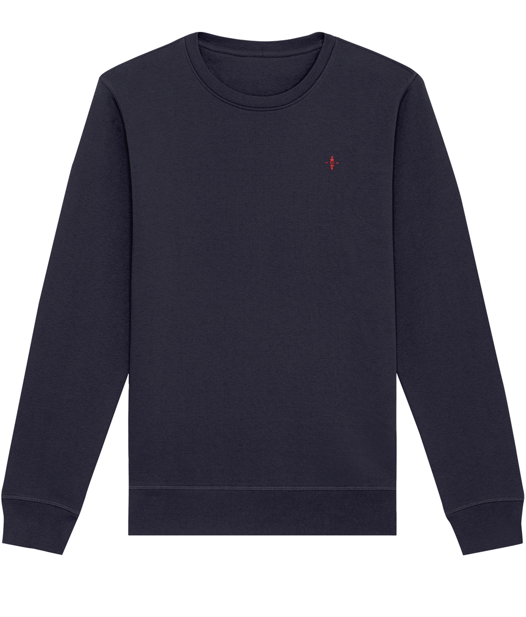 Sunseasand Embroidered Red Logo Plain Sweatshirt