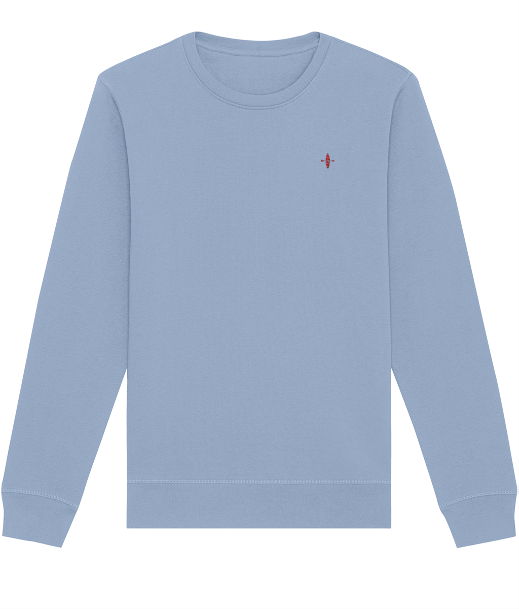 Sunseasand Embroidered Red Logo Plain Sweatshirt