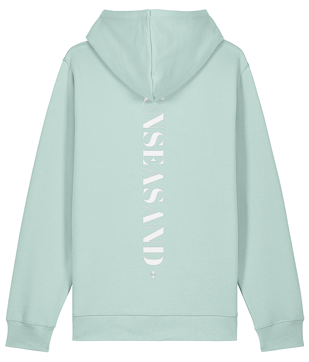 Sunseasand Embroidered White Logo Printed Back Hoodie