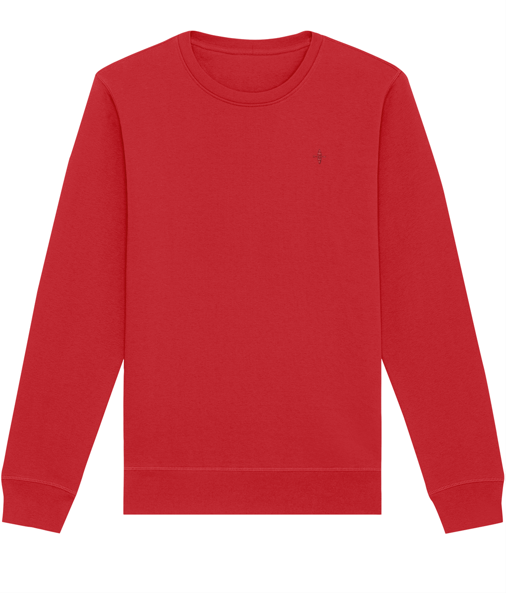 Sunseasand Embroidered Red Logo Plain Sweatshirt