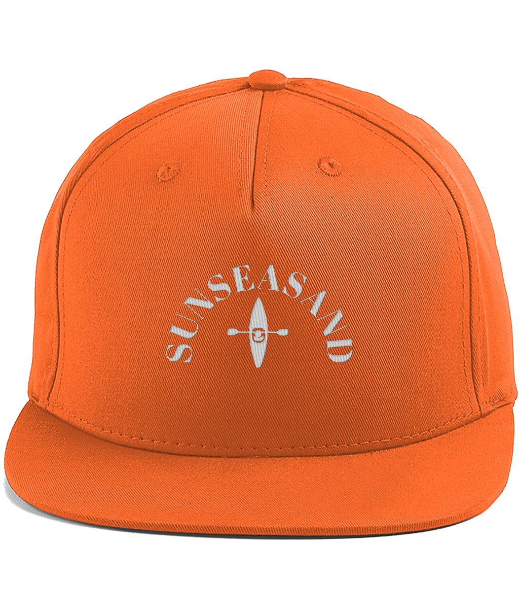 Flat Brim Sunseasand Logo Baseball Cap