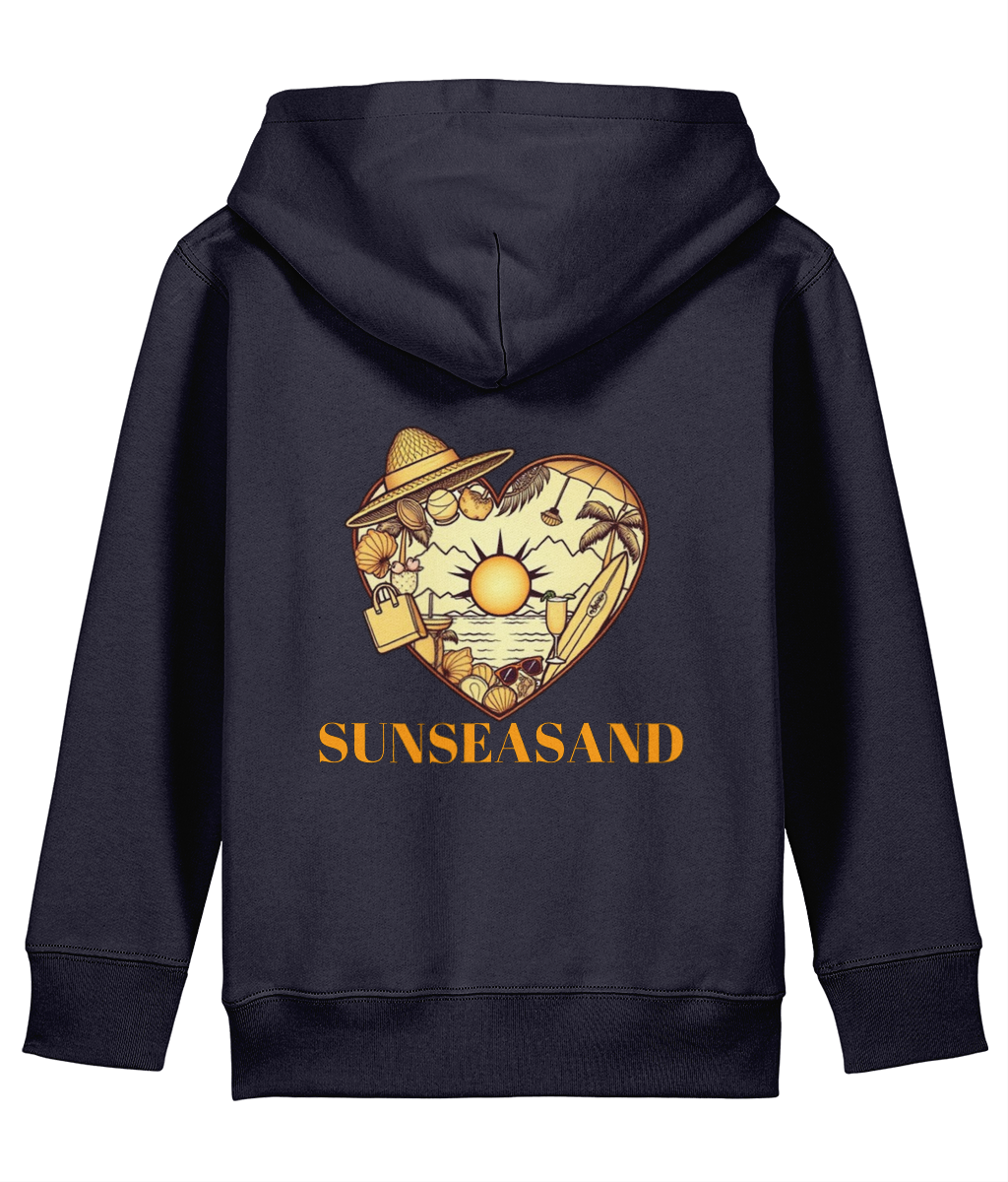 Kids Printed Heart Sunseasand Hoodie