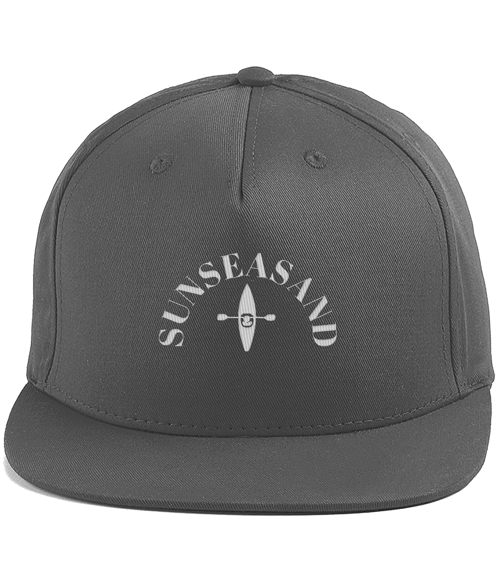 Flat Brim Sunseasand Logo Baseball Cap