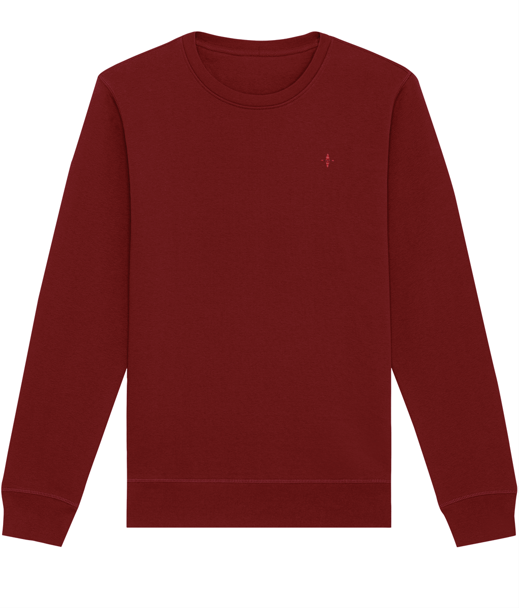 Sunseasand Embroidered Red Logo Plain Sweatshirt