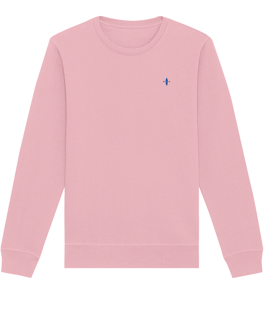 Sunseasand Embroidered Blue Logo Plain Sweatshirt