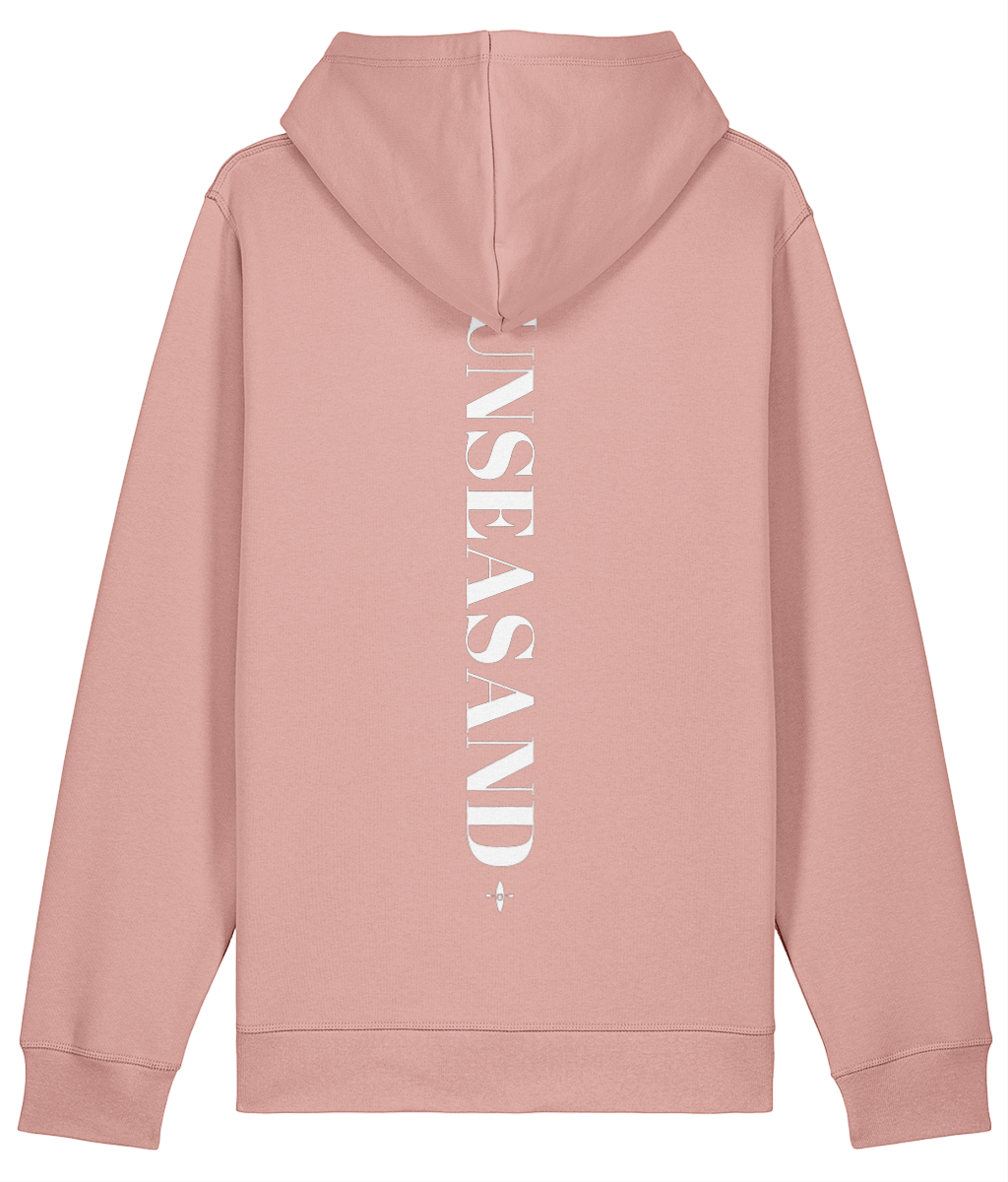 Sunseasand Embroidered White Logo Printed Back Hoodie