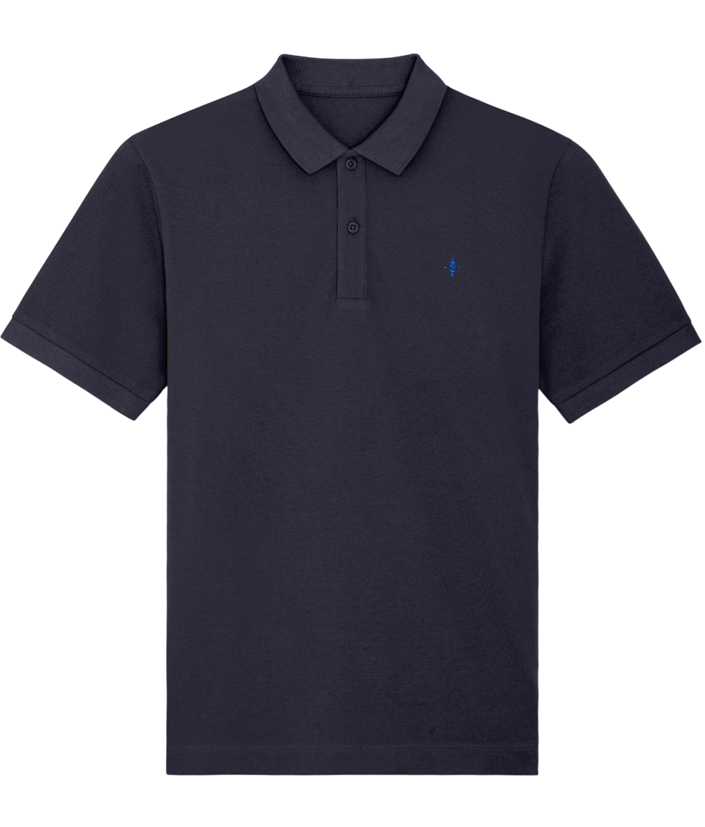 Sunseasand Embroidered Blue Logo Plain Polo Shirt