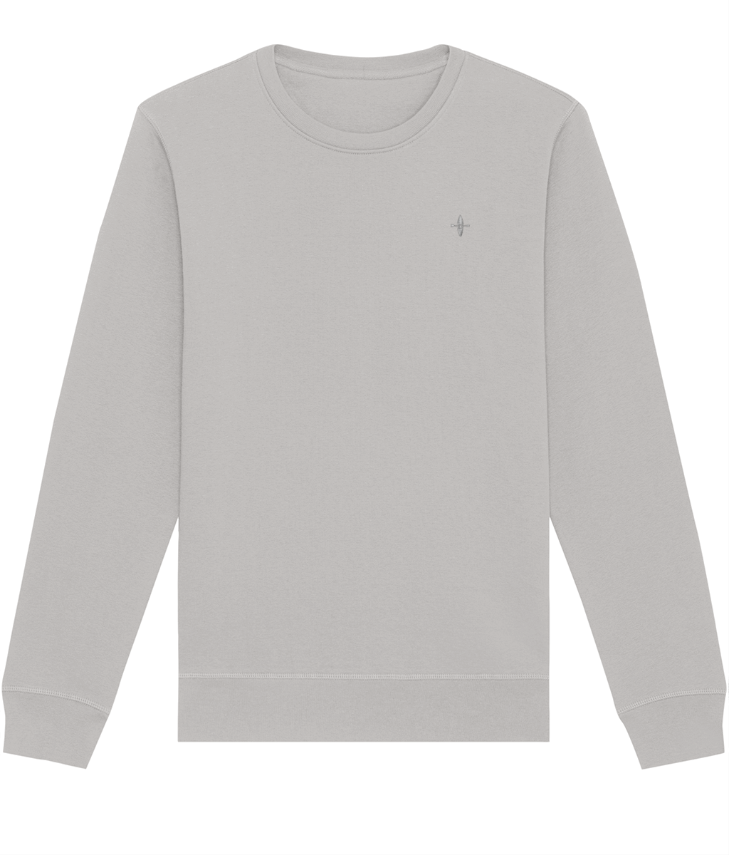 Sunseasand Embroidered White Logo Plain Sweatshirt