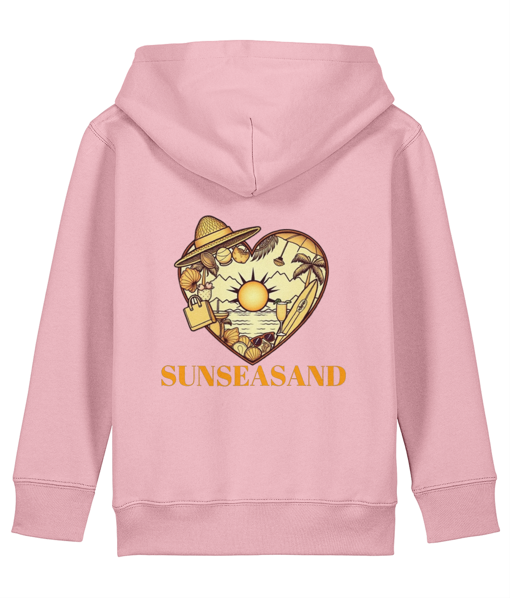 Kids Printed Heart Sunseasand Hoodie