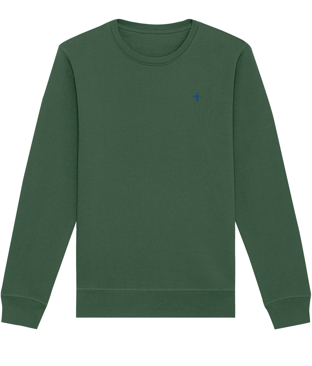 Sunseasand Embroidered Blue Logo Plain Sweatshirt