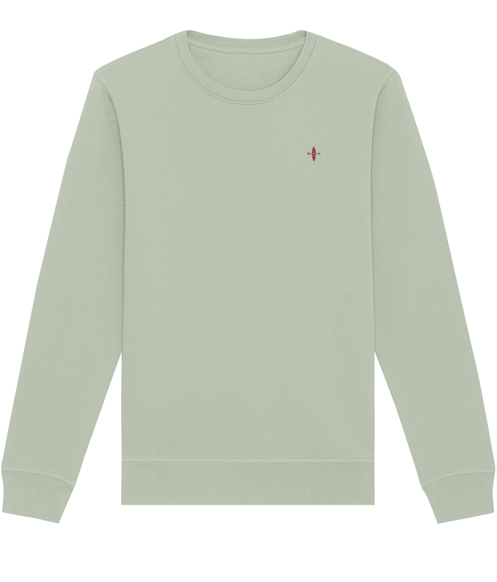 Sunseasand Embroidered Red Logo Plain Sweatshirt