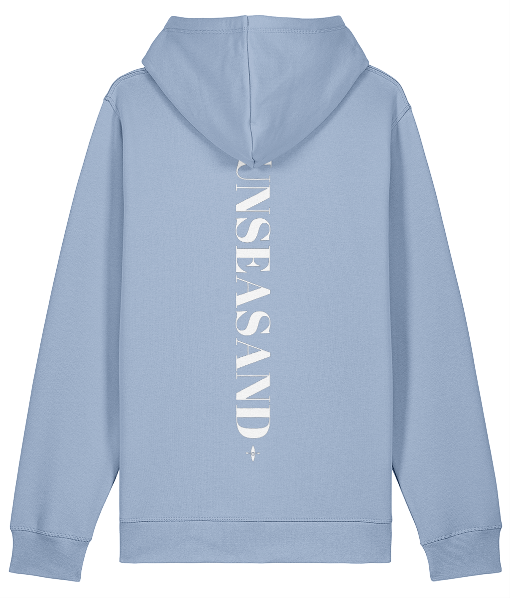 Sunseasand Embroidered White Logo Printed Back Hoodie