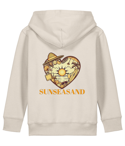 Kids Printed Heart Sunseasand Hoodie