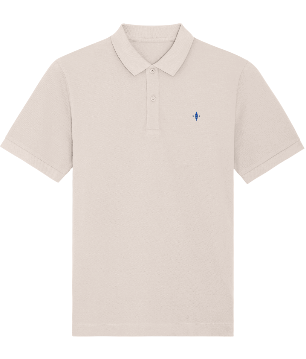 Sunseasand Embroidered Blue Logo Plain Polo Shirt