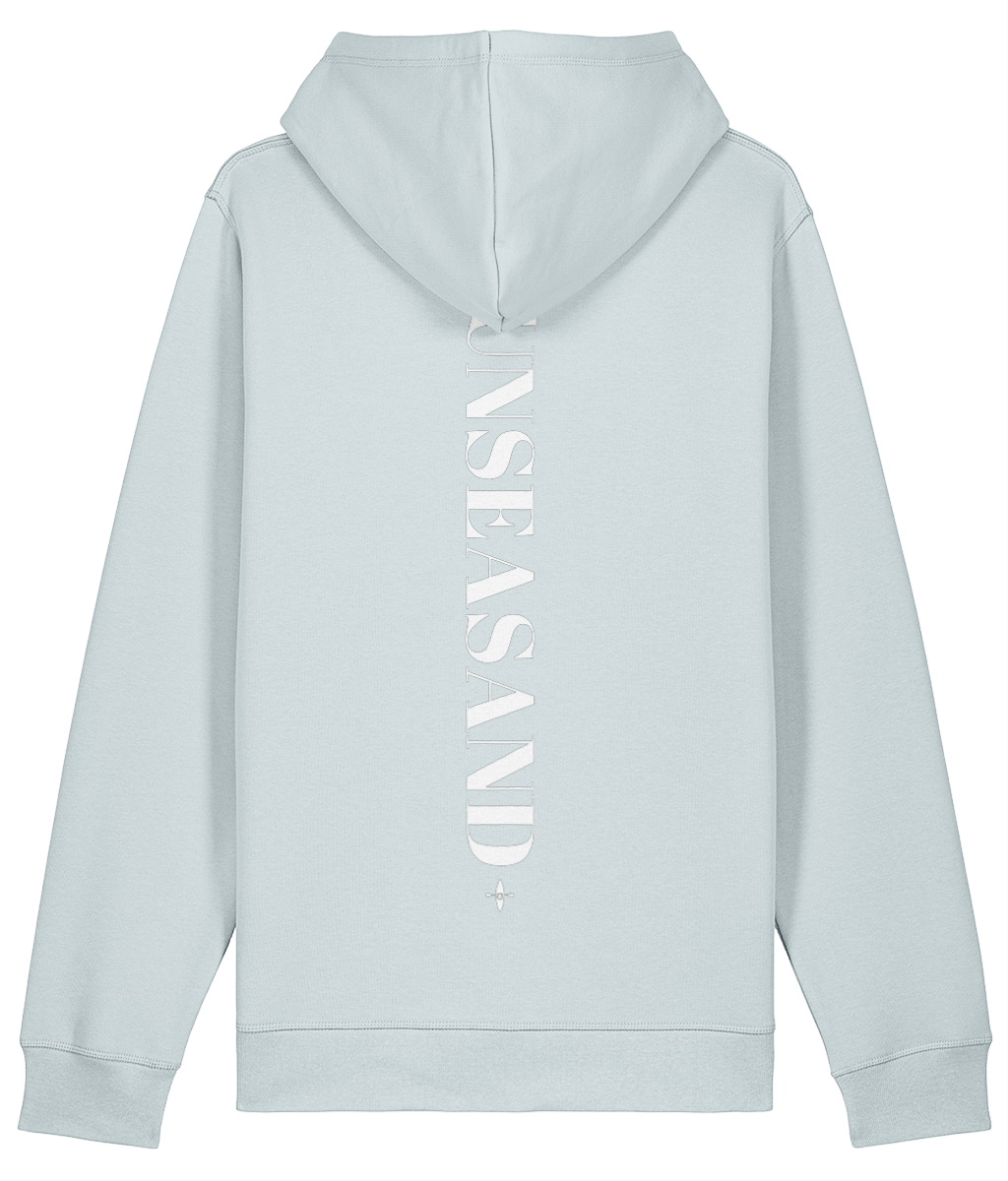 Sunseasand Embroidered White Logo Printed Back Hoodie