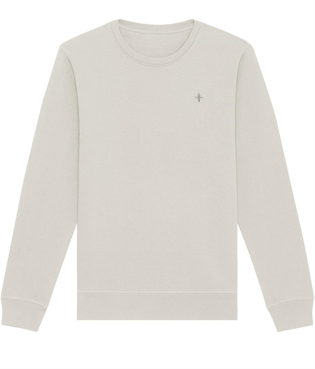 Sunseasand Embroidered White Logo Plain Sweatshirt