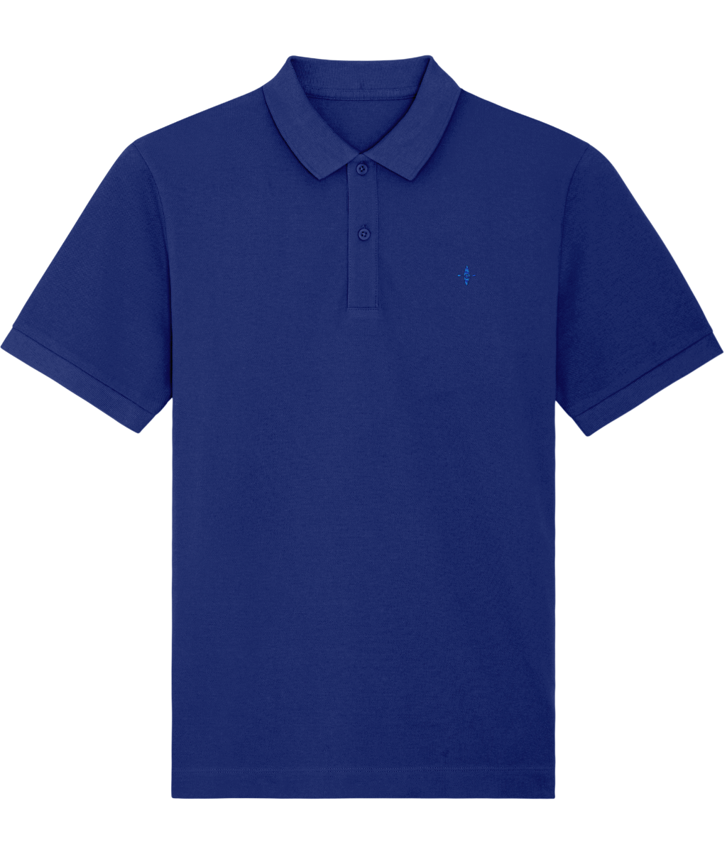 Sunseasand Embroidered Blue Logo Plain Polo Shirt