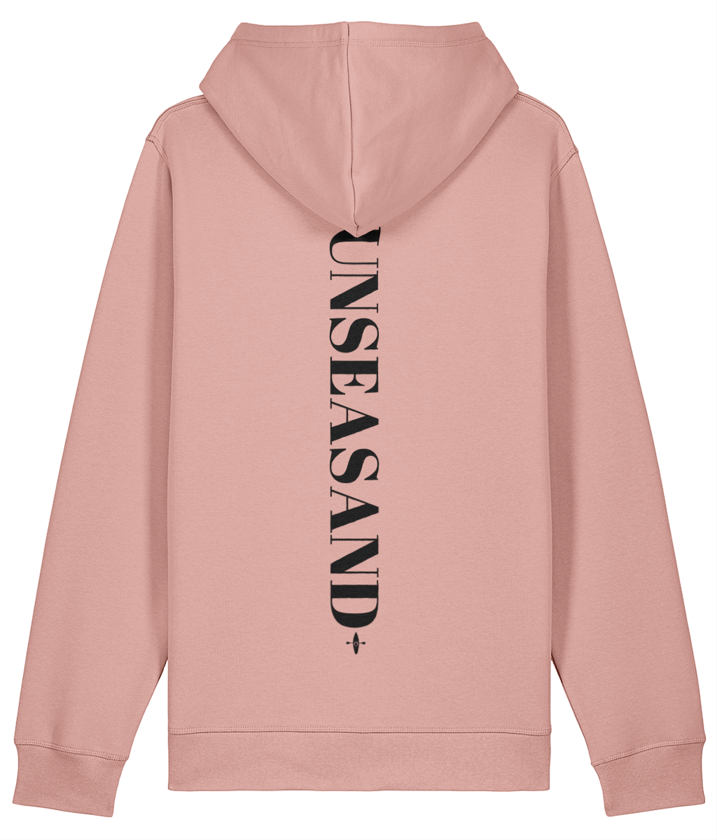 Sunseasand Embroidered Black Logo Printed Back Hoodie