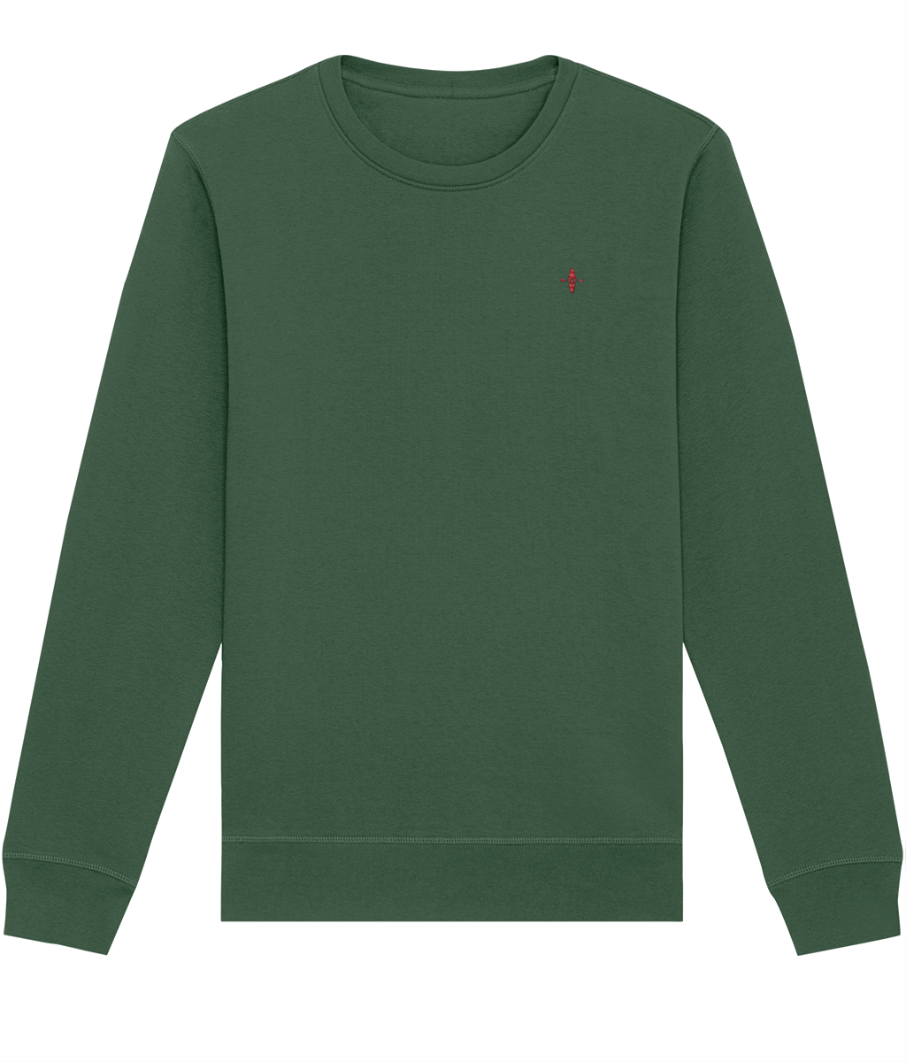 Sunseasand Embroidered Red Logo Plain Sweatshirt