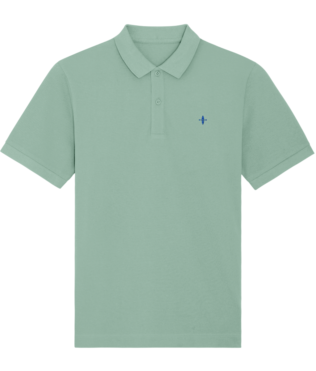 Sunseasand Embroidered Blue Logo Plain Polo Shirt