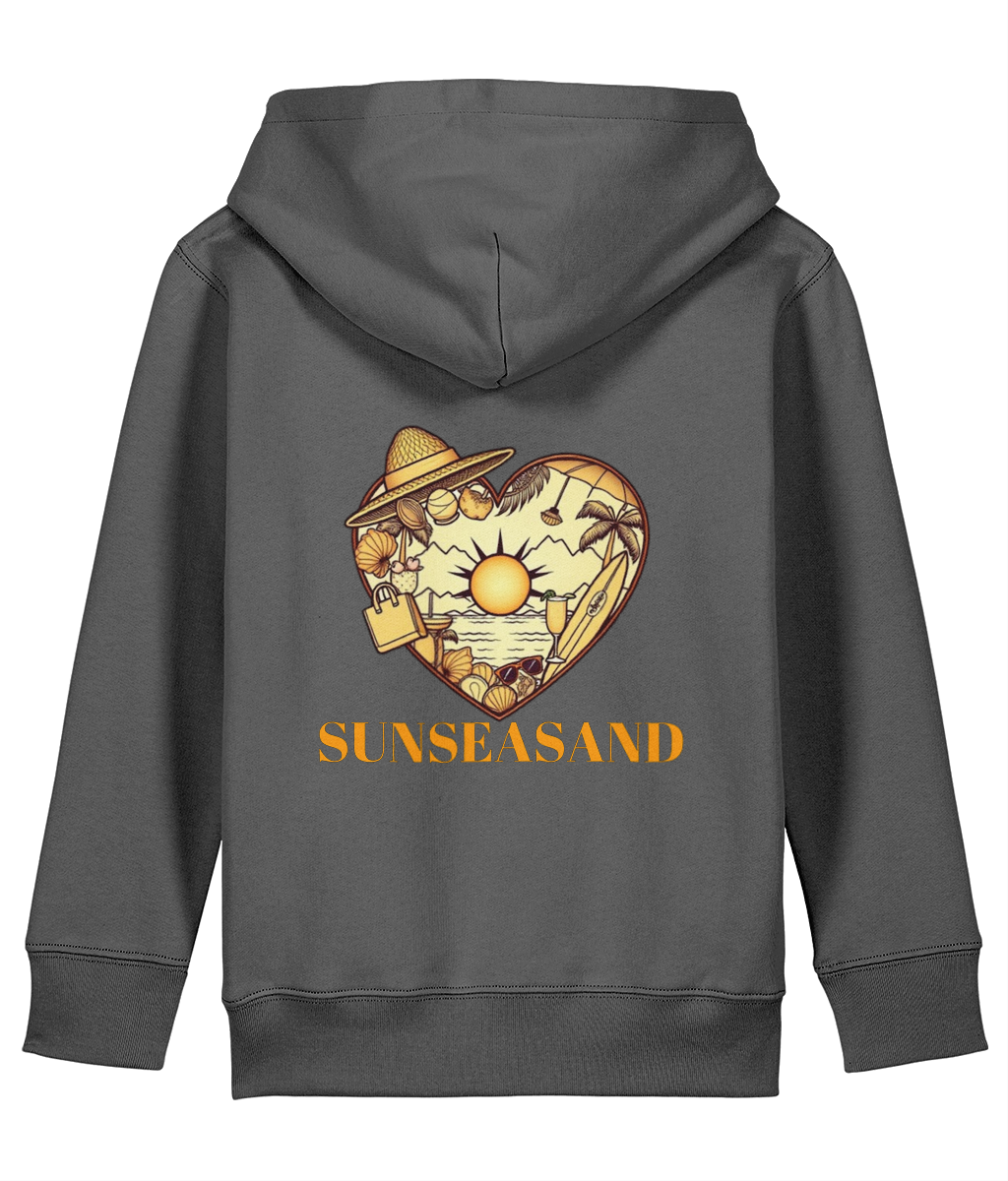 Kids Printed Heart Sunseasand Hoodie