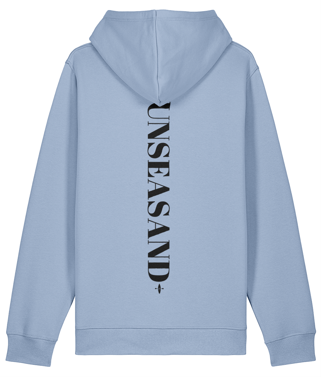 Sunseasand Embroidered Black Logo Printed Back Hoodie