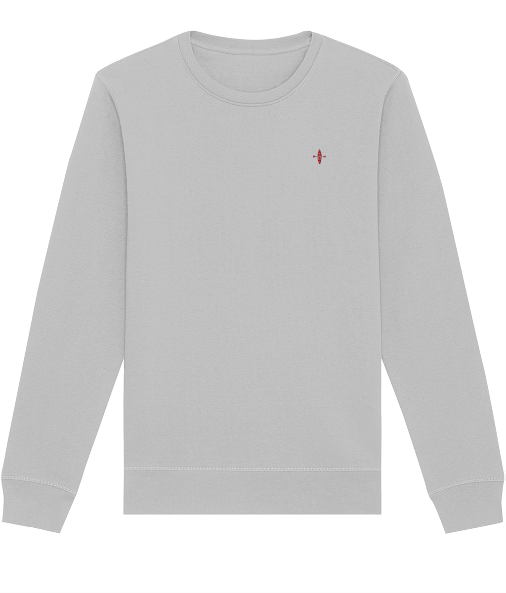 Sunseasand Embroidered Red Logo Plain Sweatshirt