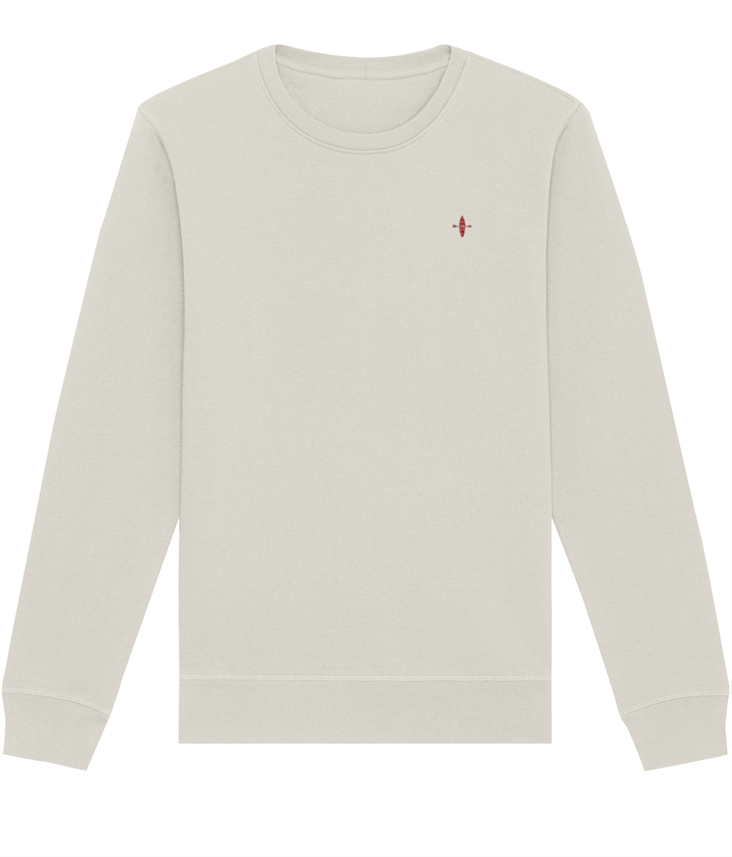 Sunseasand Embroidered Red Logo Plain Sweatshirt