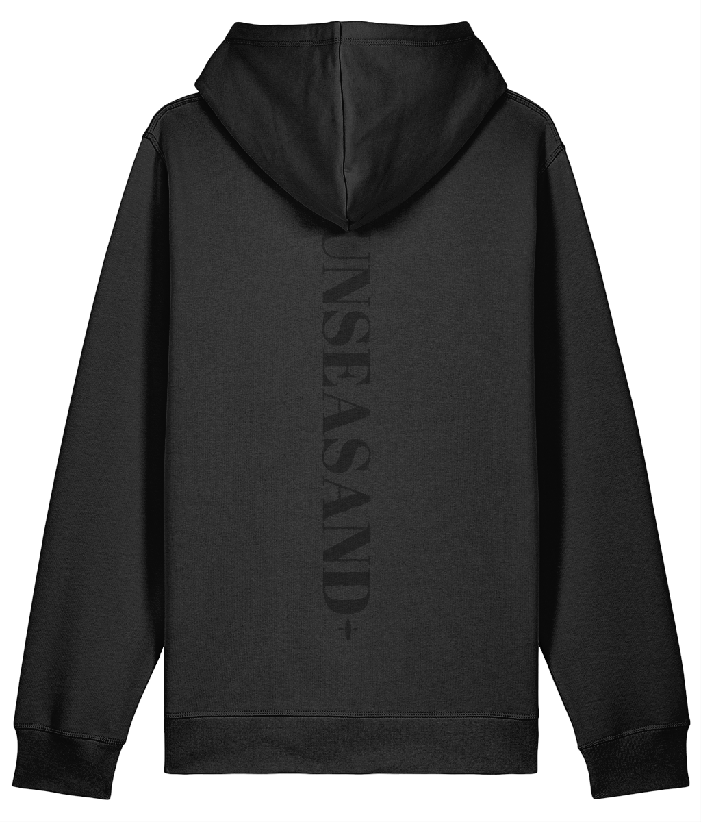 Sunseasand Embroidered Black Logo Printed Back Hoodie