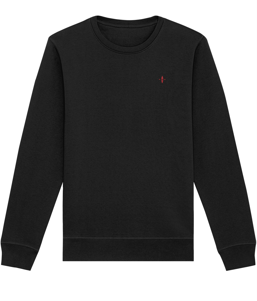 Sunseasand Embroidered Red Logo Plain Sweatshirt