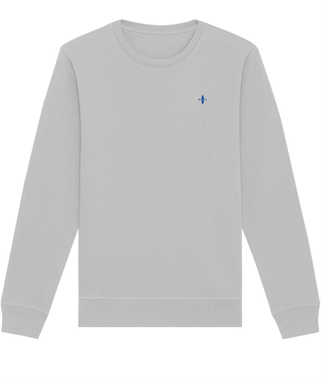 Sunseasand Embroidered Blue Logo Plain Sweatshirt