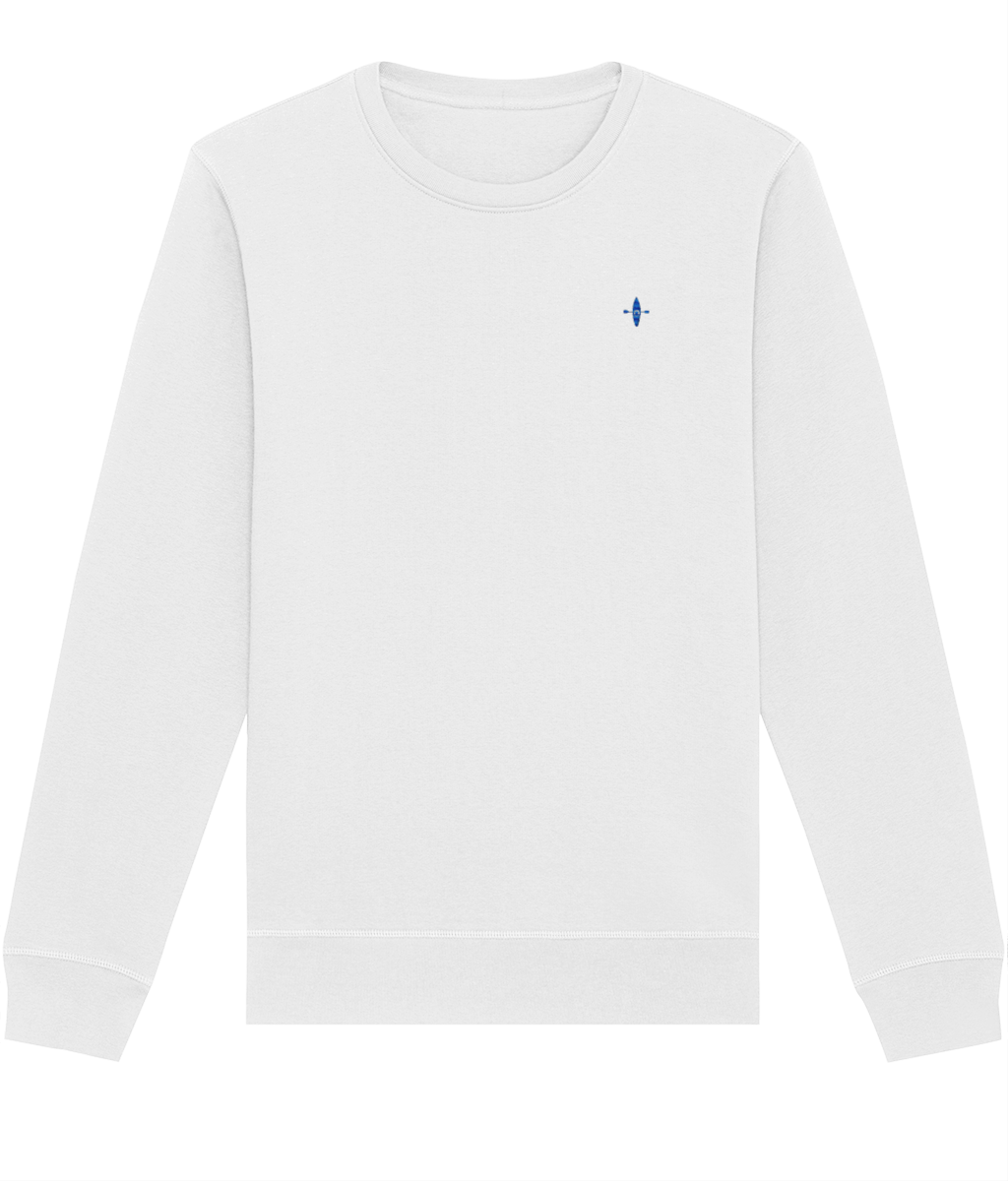 Sunseasand Embroidered Blue Logo Plain Sweatshirt