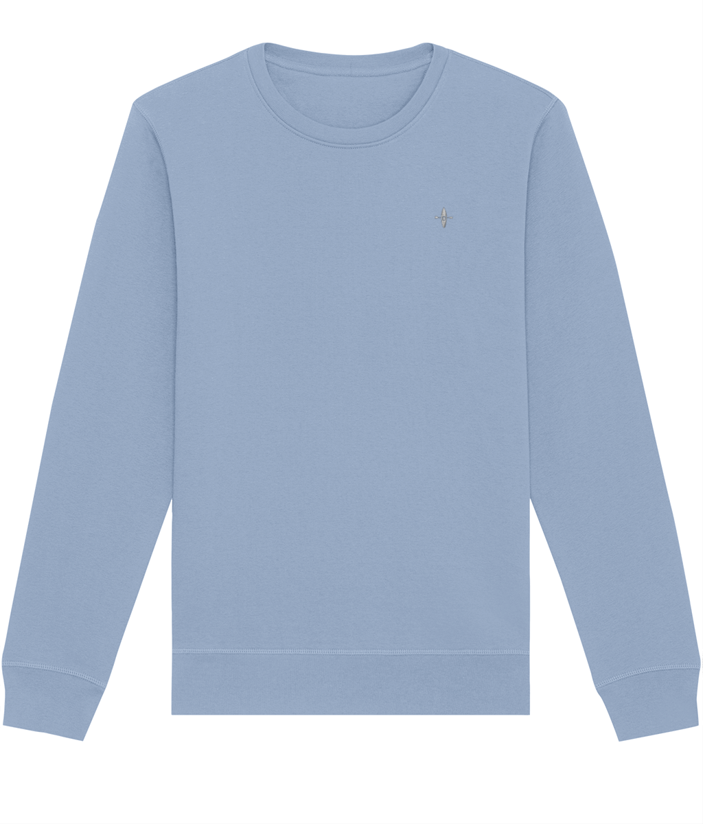 Sunseasand Embroidered White Logo Plain Sweatshirt