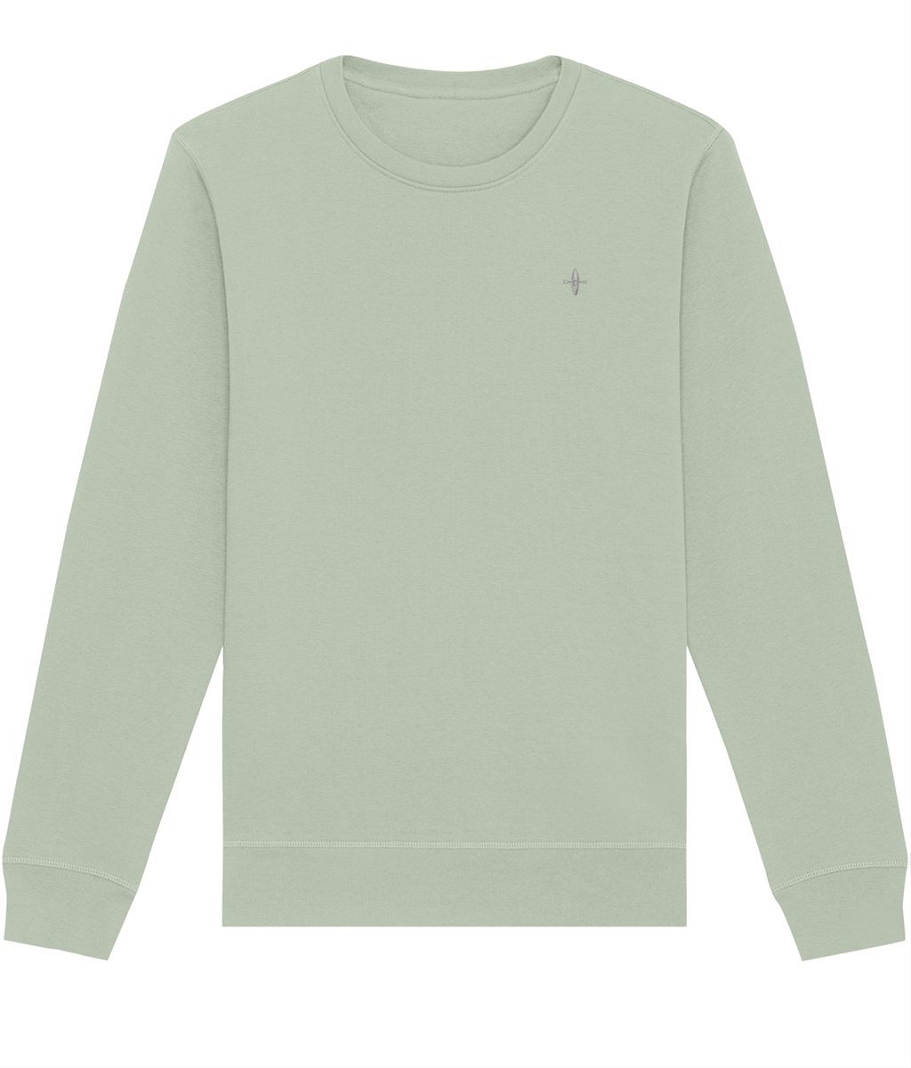 Sunseasand Embroidered White Logo Plain Sweatshirt