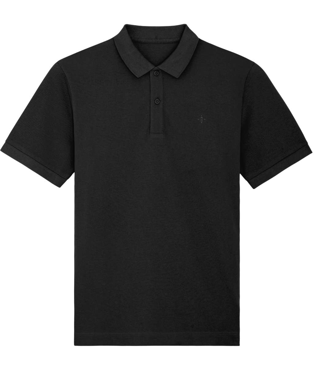 Sunseasand Embroidered Black Logo Plain Polo Shirt