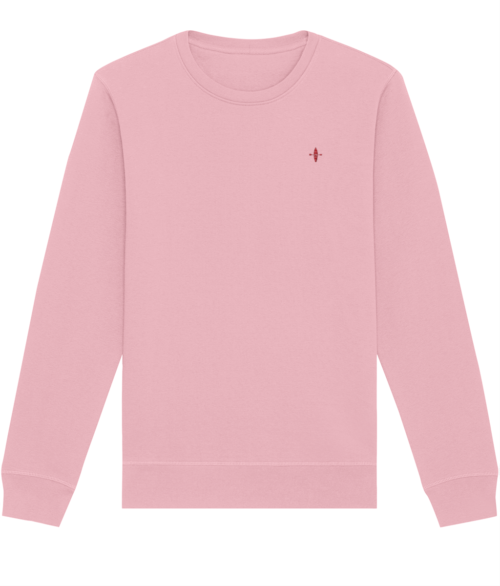 Sunseasand Embroidered Red Logo Plain Sweatshirt