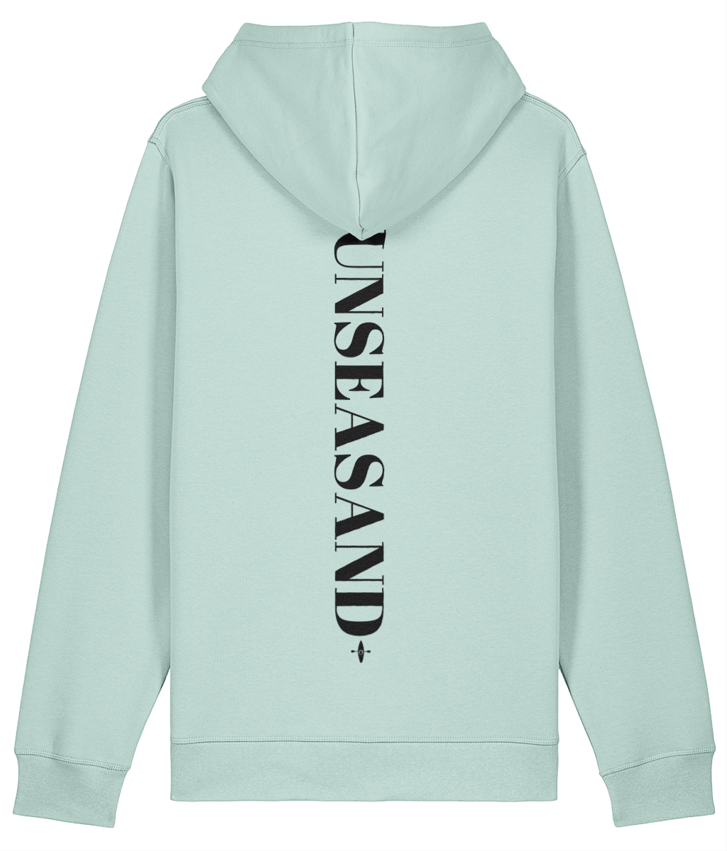 Sunseasand Embroidered Black Logo Printed Back Hoodie