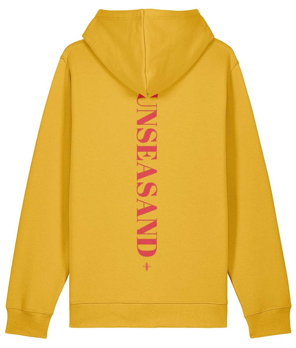 Sunseasand Embroidered Red Logo Printed Back Hoodie