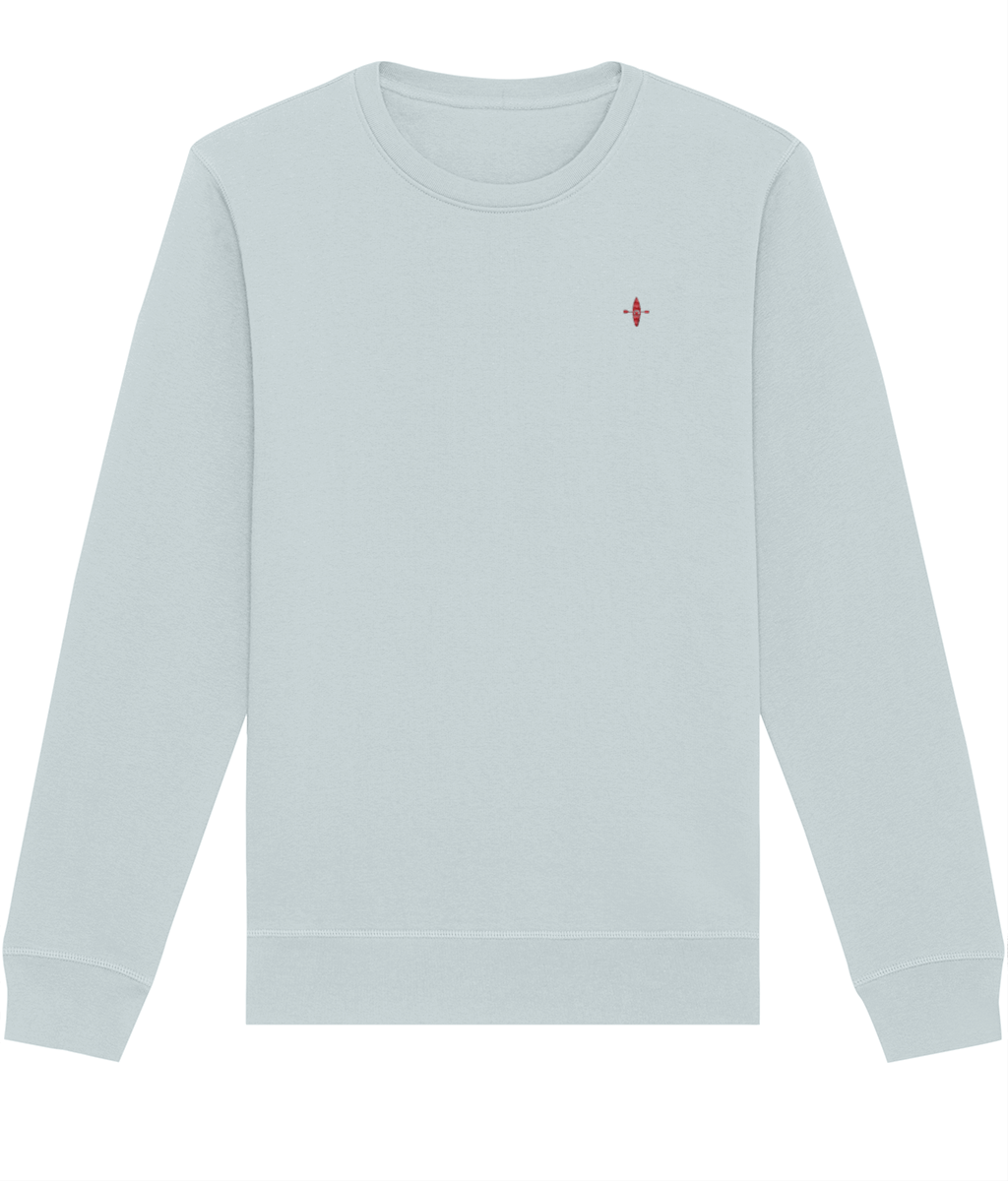 Sunseasand Embroidered Red Logo Plain Sweatshirt