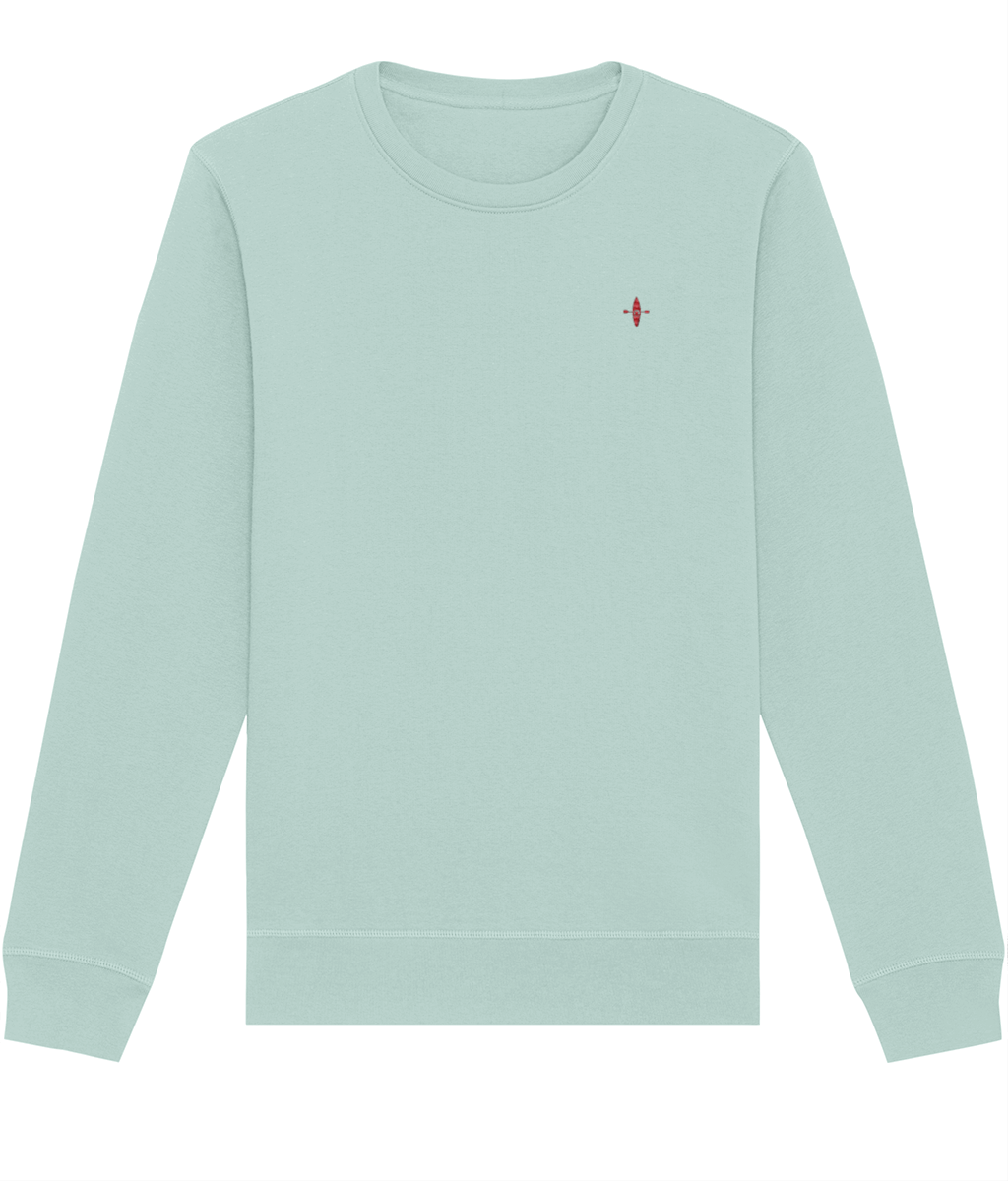 Sunseasand Embroidered Red Logo Plain Sweatshirt