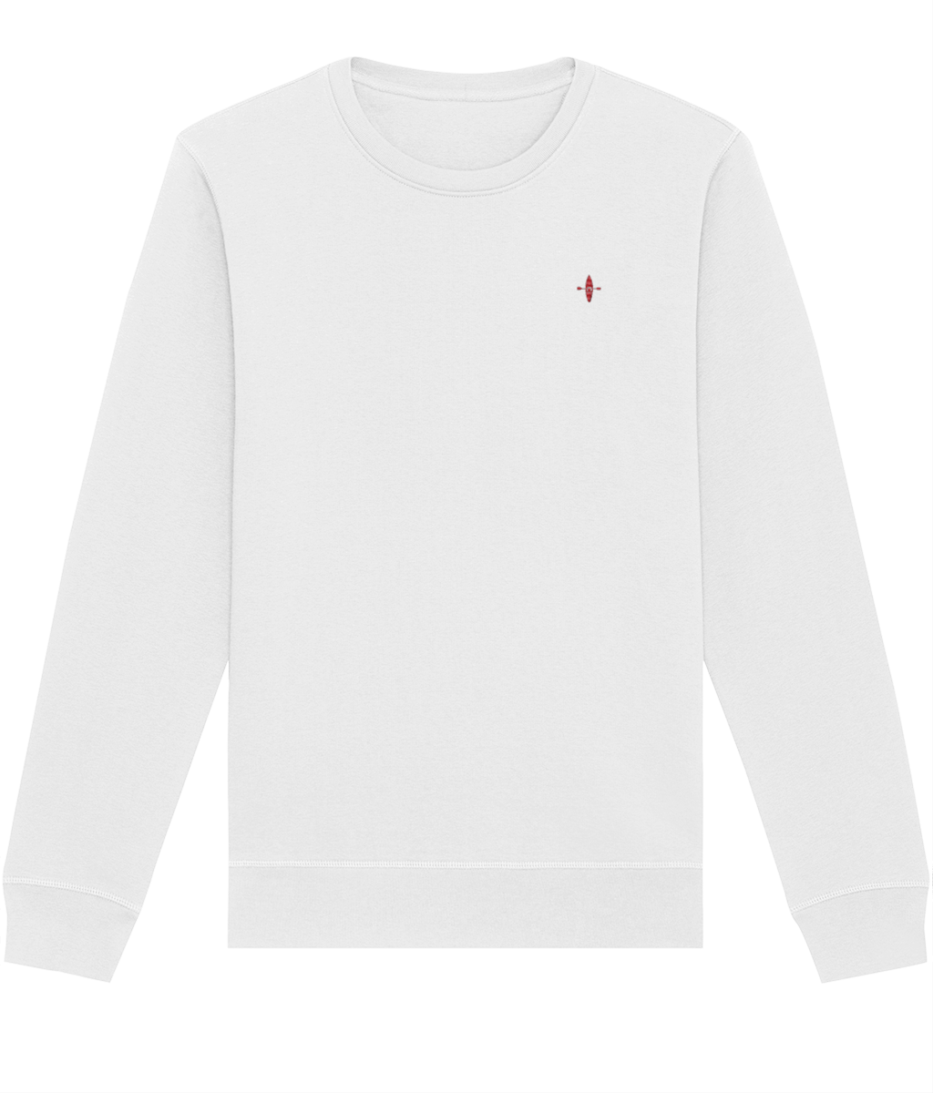 Sunseasand Embroidered Red Logo Plain Sweatshirt