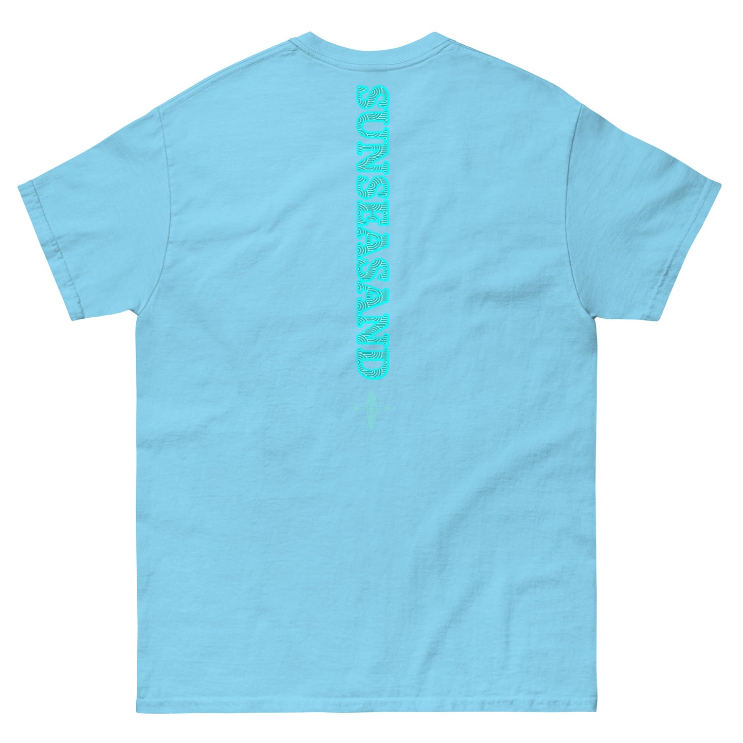 Mens Classic Printed Blue Logo Tee