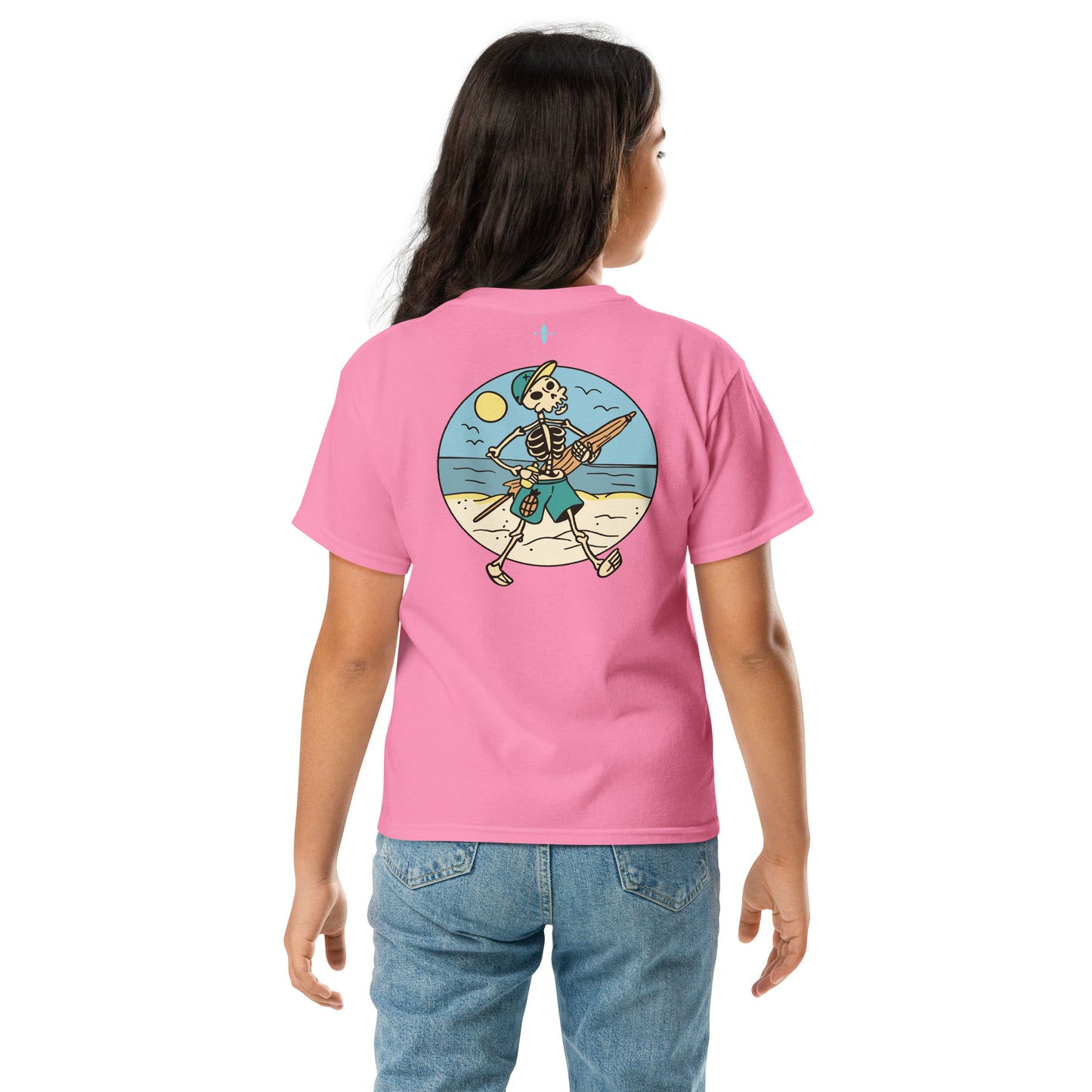 Kids Printed Skeleton Beach Tee