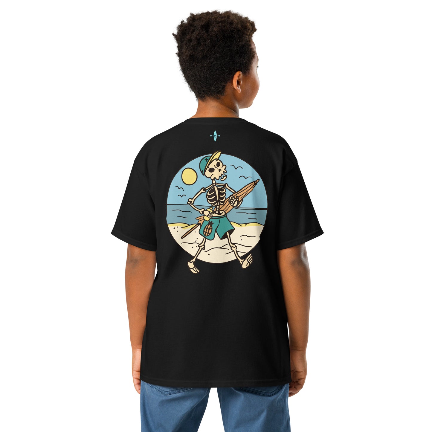 Kids Printed Skeleton Beach Tee