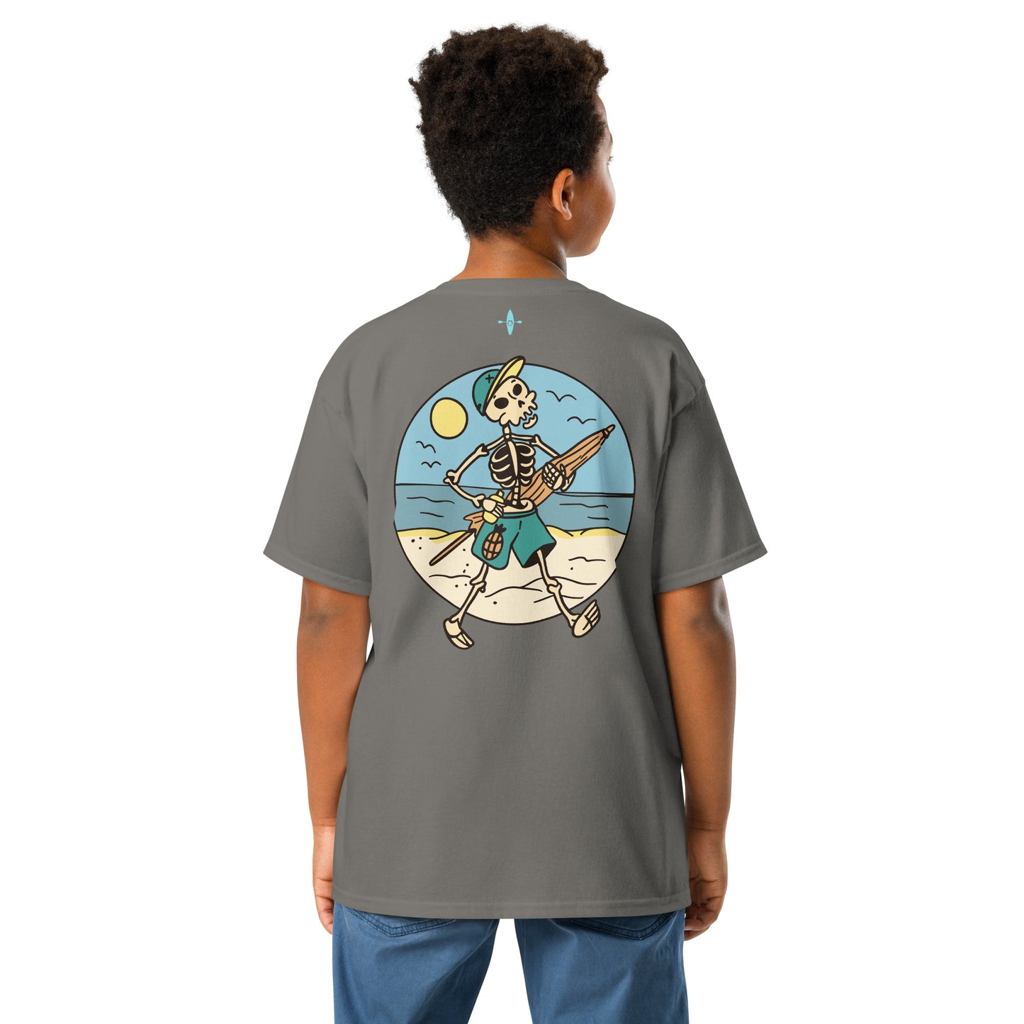 Kids Printed Skeleton Beach Tee