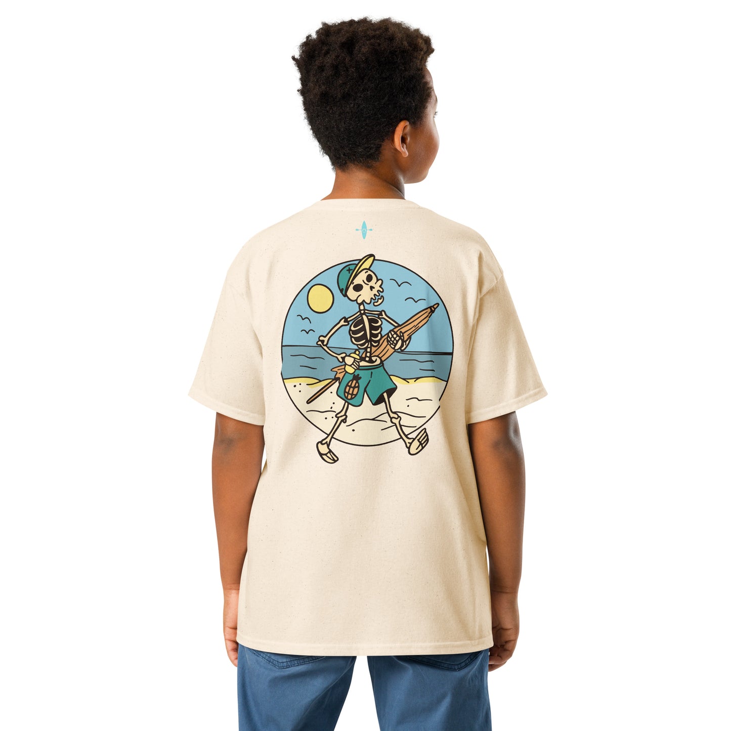 Kids Printed Skeleton Beach Tee