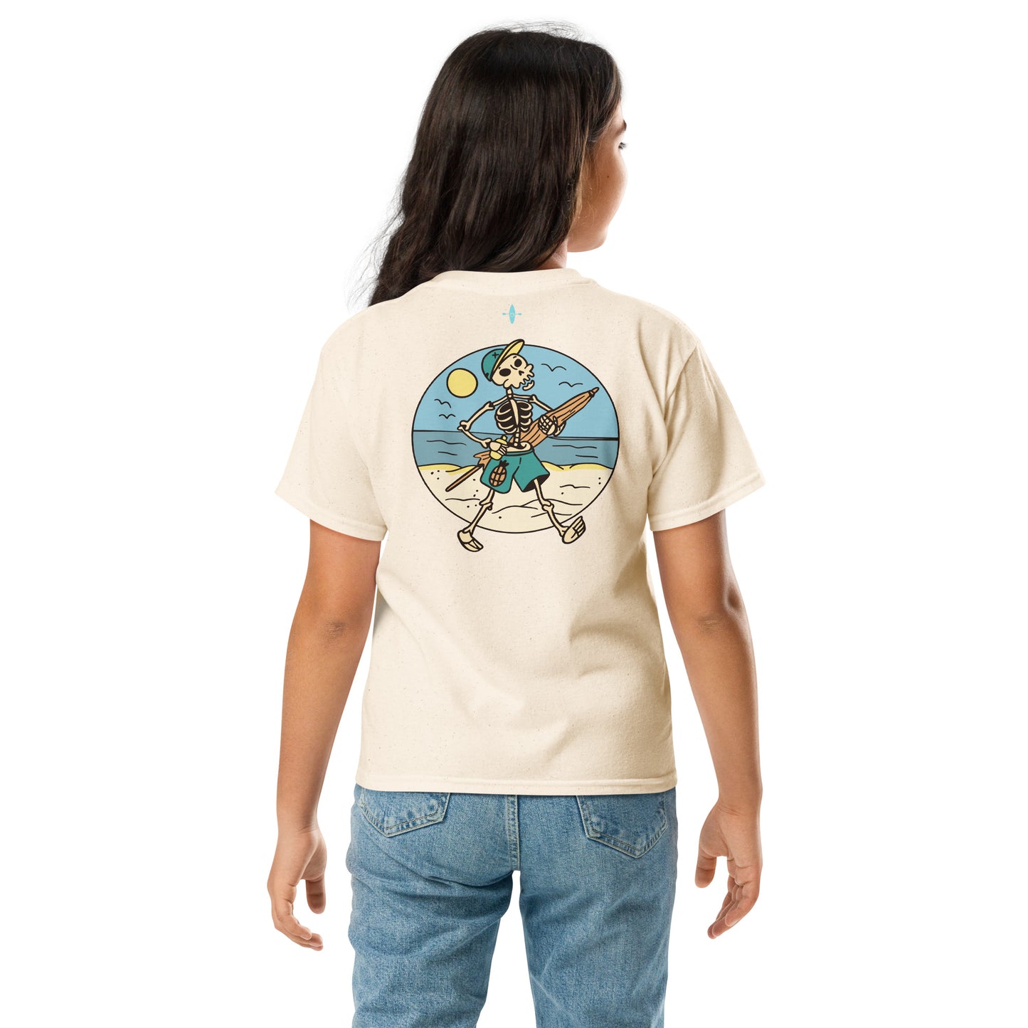 Kids Printed Skeleton Beach Tee