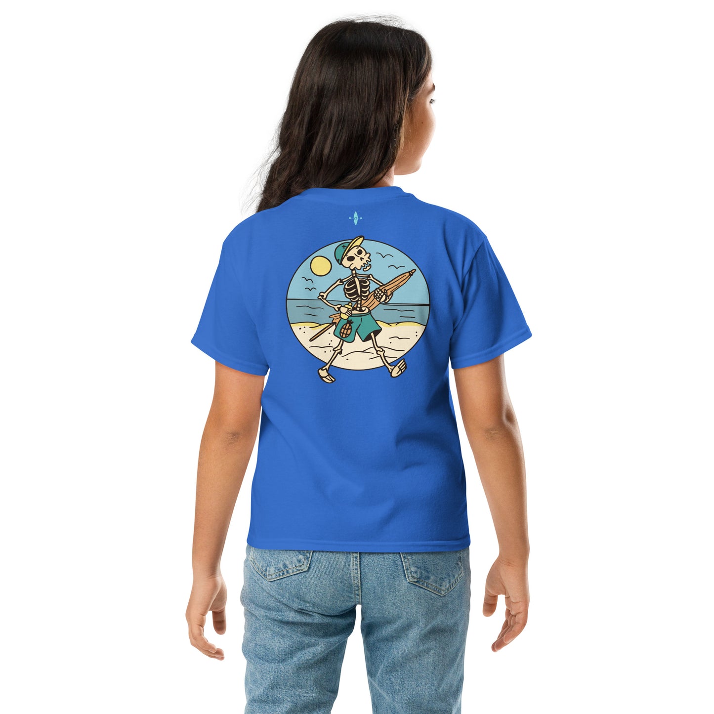 Kids Printed Skeleton Beach Tee