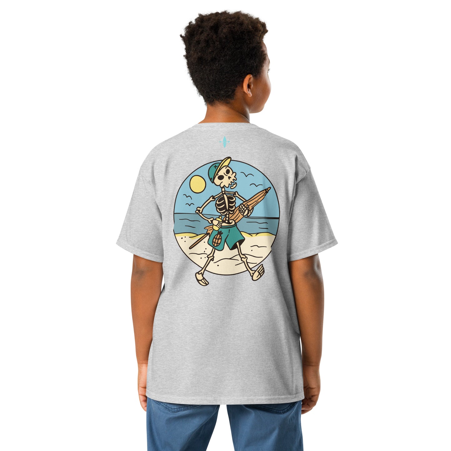 Kids Printed Skeleton Beach Tee